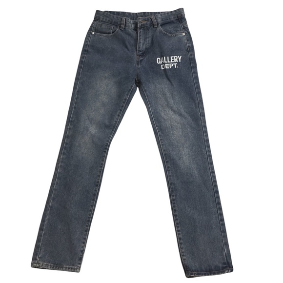 Gallery Dept Blue Straight Leg Jeans - Picture 1 of 2